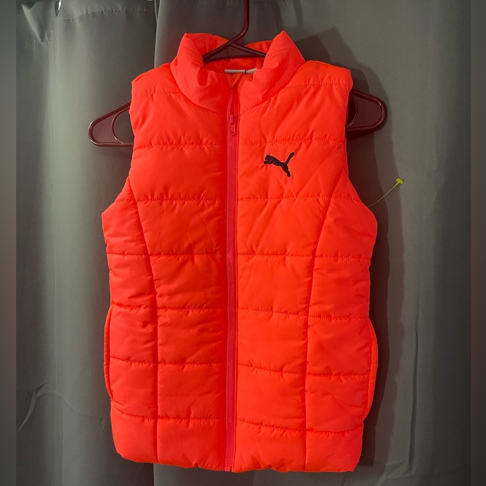 Puma Vibrant Orange Puffer Jacket